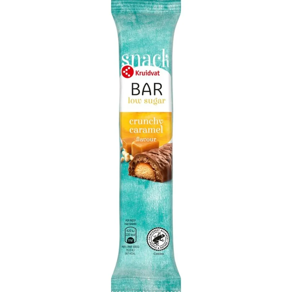 Kruidvat 34% Problast Crunchy Caramel Snackreep< Maaltijdrepen, Drinkmaaltijden