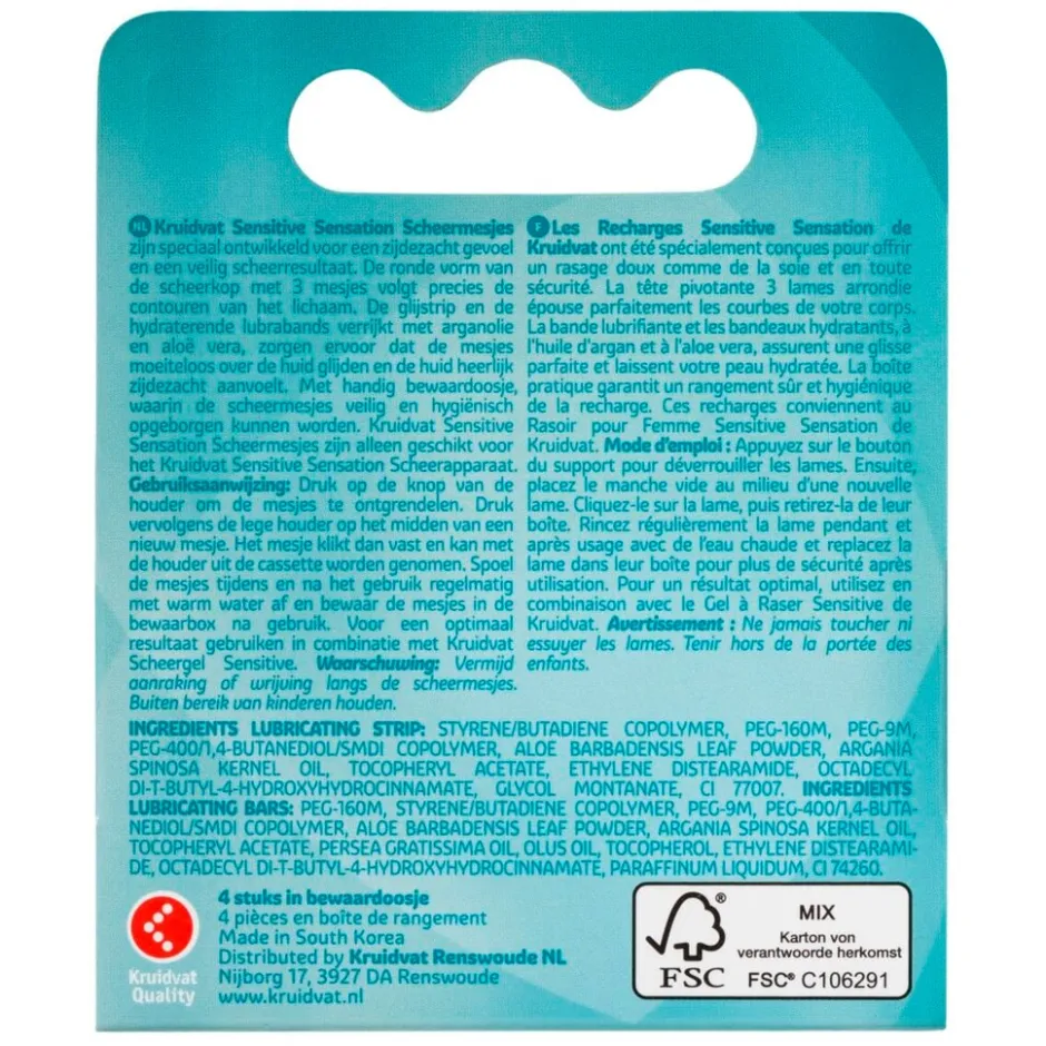 Kruidvat 3 Sensitive Sensation Scheermesjes<Heren Scheermesjes