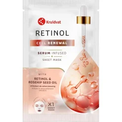 Kruidvat Cell Renewal Retinol & Rosehip Seed Oil Sheet Mask< Gezichtsmaskers