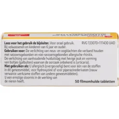 Kruidvat Cetirizine 10mg Allergietabletten< Allergische Reacties