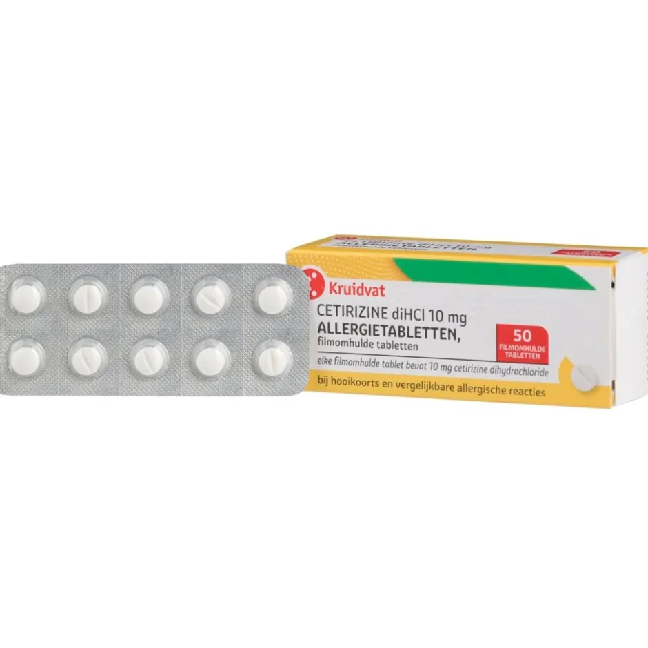 Kruidvat Cetirizine 10mg Allergietabletten< Allergische Reacties