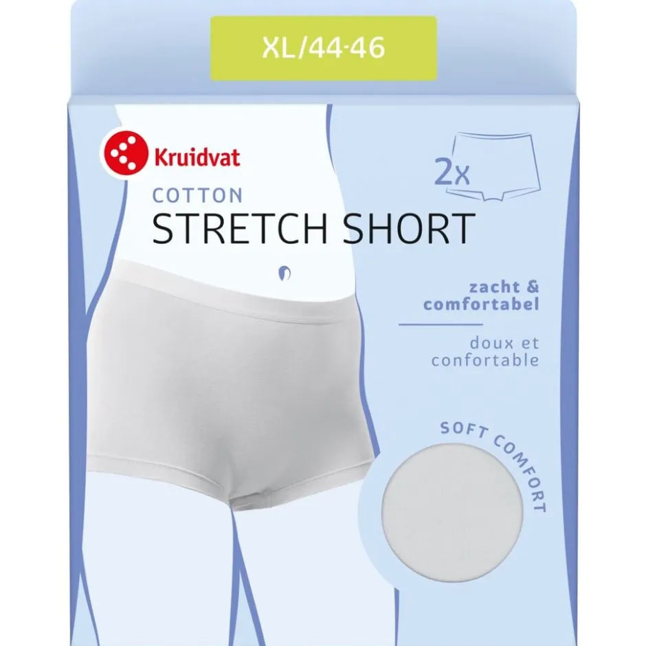 Cotton Stretch Damesshort|Kruidvat Hot
