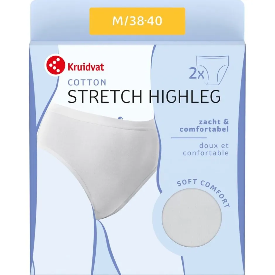Kruidvat Cotton Stretch Highleg Damesslip<DAMES Damesondergoed