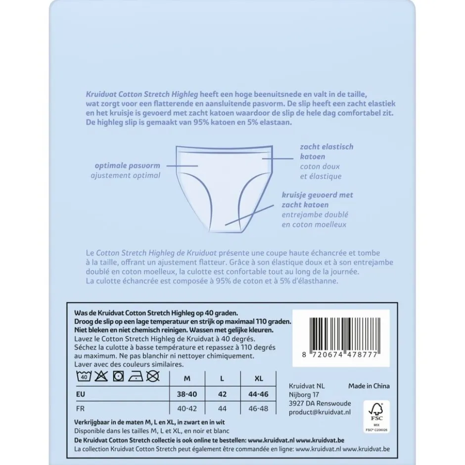 Cotton Stretch Highleg Damesslip|Kruidvat Online