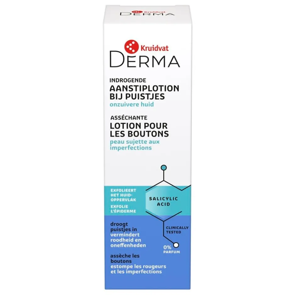 KRUIDVAT DERMA Indrogende Aanstiplotion bij Puistjes< Gezichtsreiniging