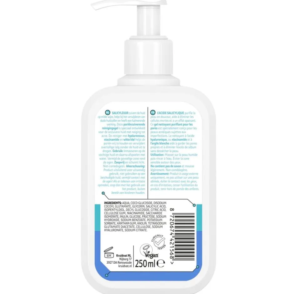 KRUIDVAT DERMA Poriënzuiverende Reinigingsgel< Gezichtsreiniging