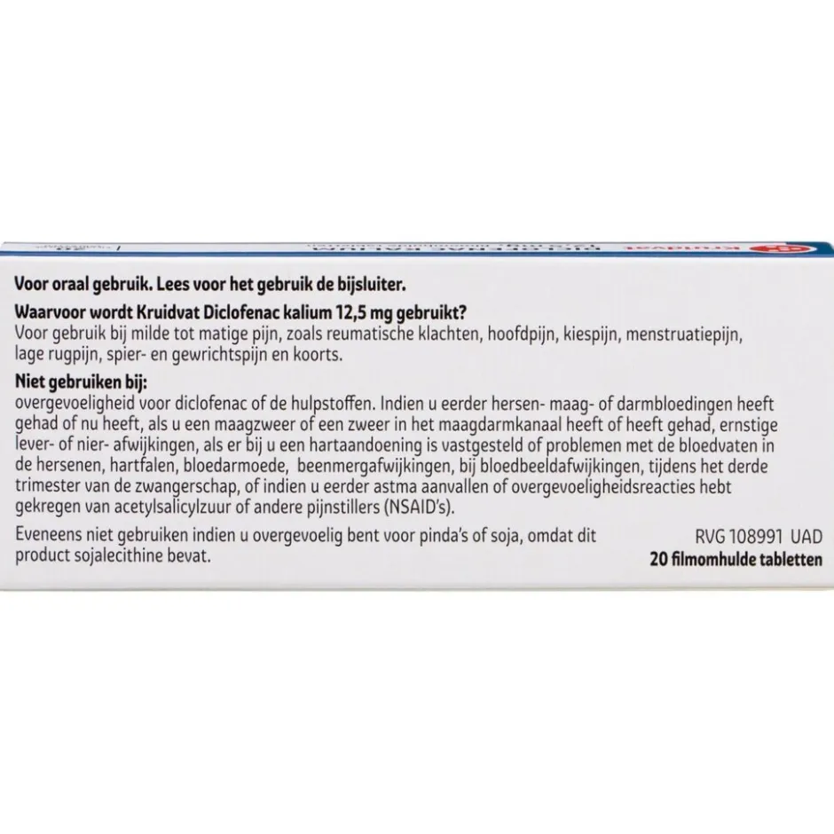 Kruidvat Diclofenac Kalium 12,5mg Filmomhulde Tabletten< Pijn