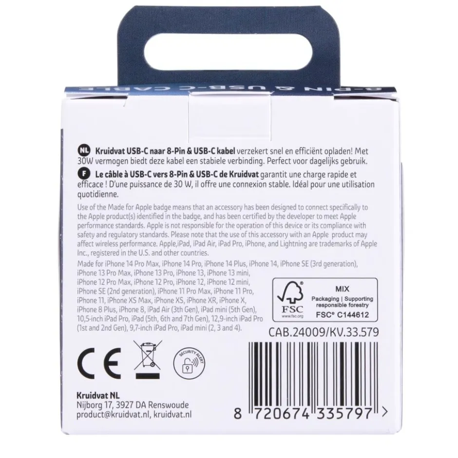 Dual 30W USB-C-naar-8-pin Kabel|Kruidvat Sale