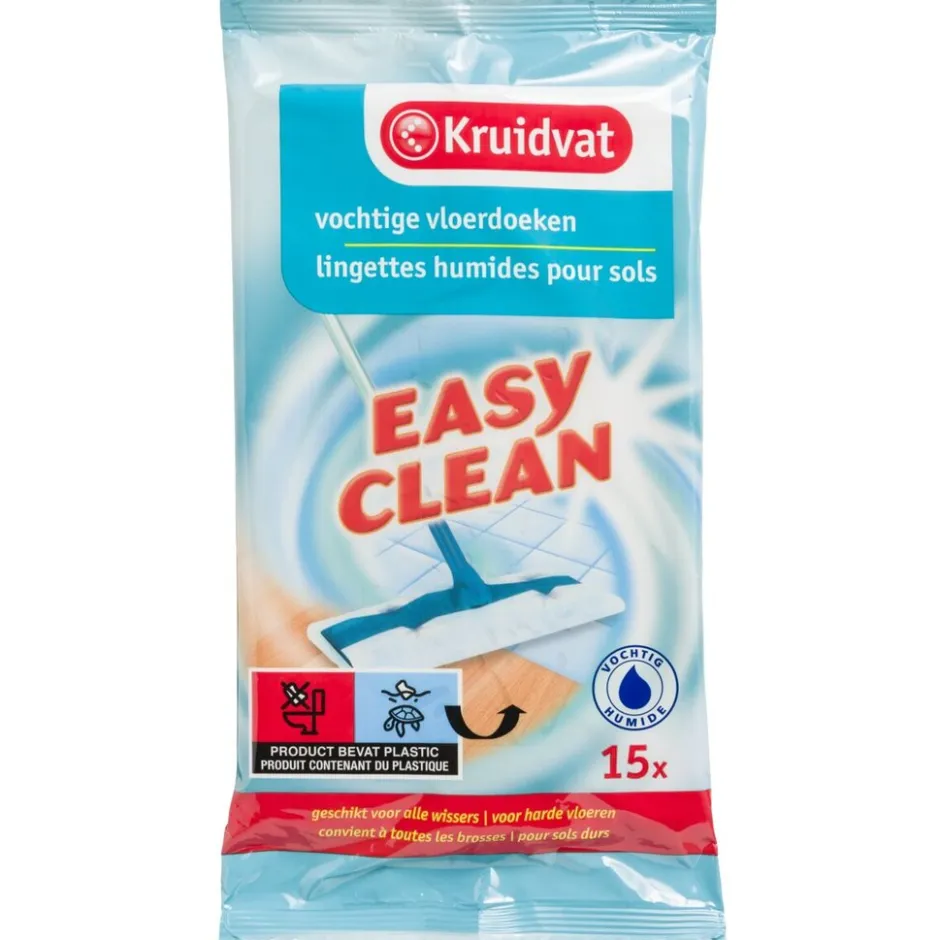 Kruidvat Easy Clean Vochtige Vloerdoeken< Schoonmaakmiddelen