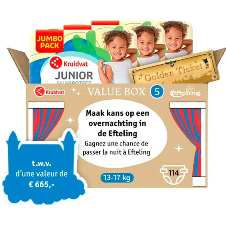 Efteling Junior Maat 5 Luiers Valuebox|Kruidvat Clearance