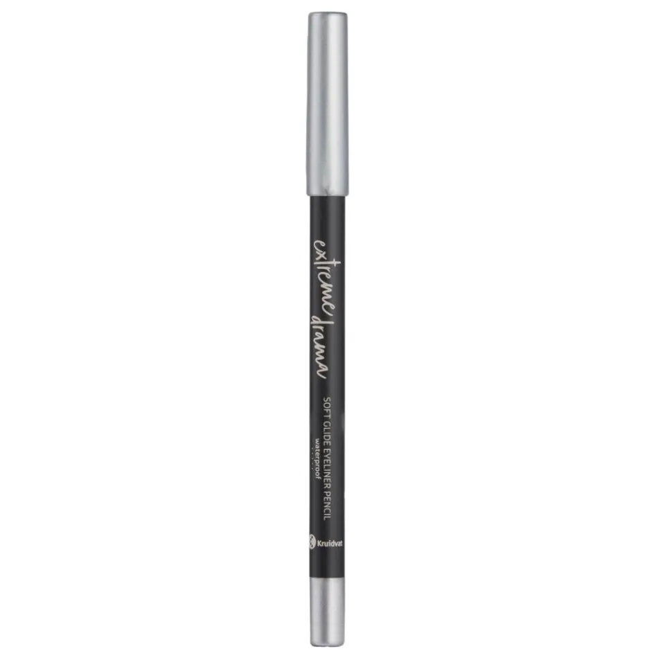 Kruidvat Extreme Drama 110 Moonbeam Silver Soft Glide Waterproof Eyeliner Pencil< Oogpotlood
