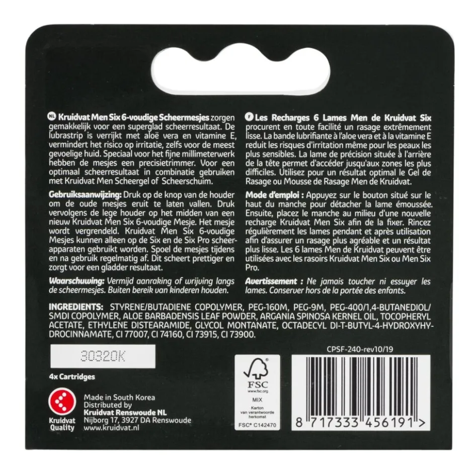 Kruidvat For Men Six Blades Scheermesjes<Heren Scheermesjes