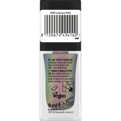 Kruidvat Glass Shine 030 Lustrous Pink Longlasting Gel Color Nagellak< Nagellak