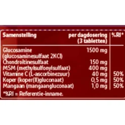 Kruidvat Glucosamine Chondroitine en MSM Tabletten< Glucosamine