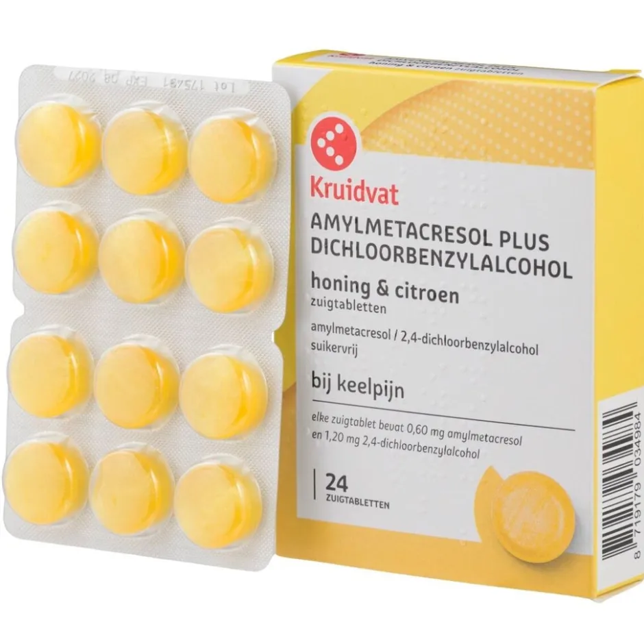 Kruidvat Honing & Citroen Zuigtabletten< Luchtwegen