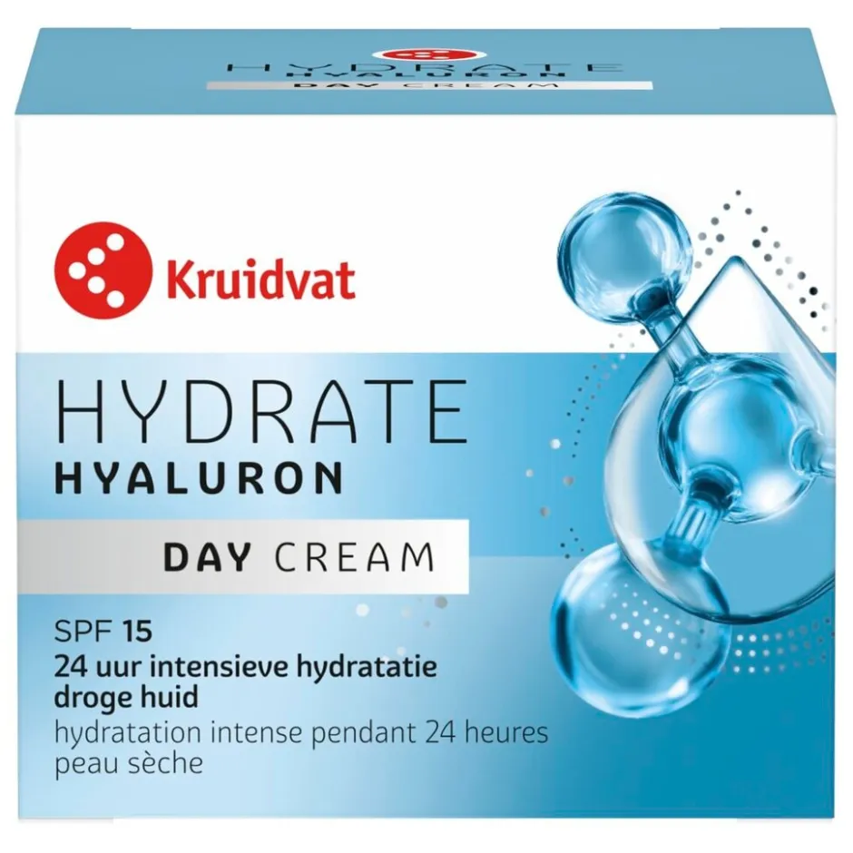 Kruidvat Hydrate Hyaluron SPF15 Dagcrème< Dagcreme