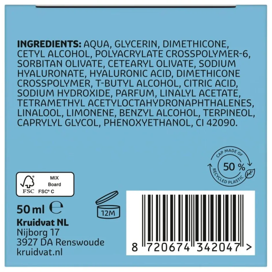Kruidvat Hydrate Hyaluron Watergel< Dagcreme