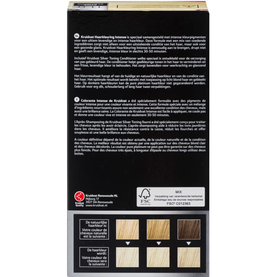 Kruidvat Intense 11.0 Pure Platinum Crème Haarkleuring< Haarverf