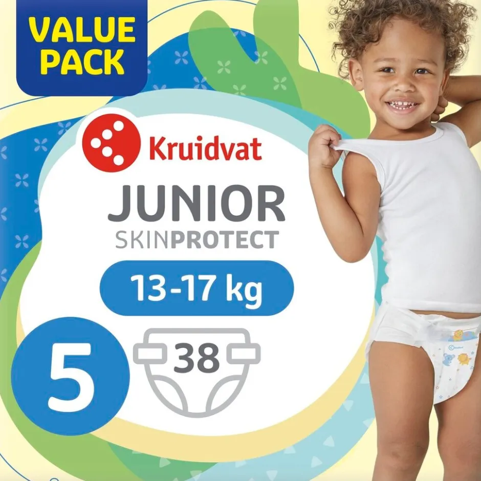 Kruidvat Junior Maat 5 Luiers Valuepack< Luiers Maat 5