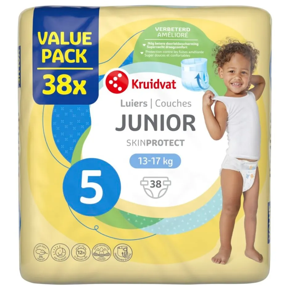 Kruidvat Junior Maat 5 Luiers Valuepack< Luiers Maat 5