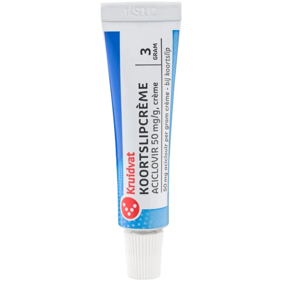 Kruidvat Koortslipcrème Aciclovir 50 mg/g< Oor En Mond