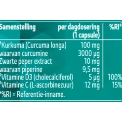 Kruidvat Kurkuma met Zwarte Peper Capsules< Weerstand En Energie