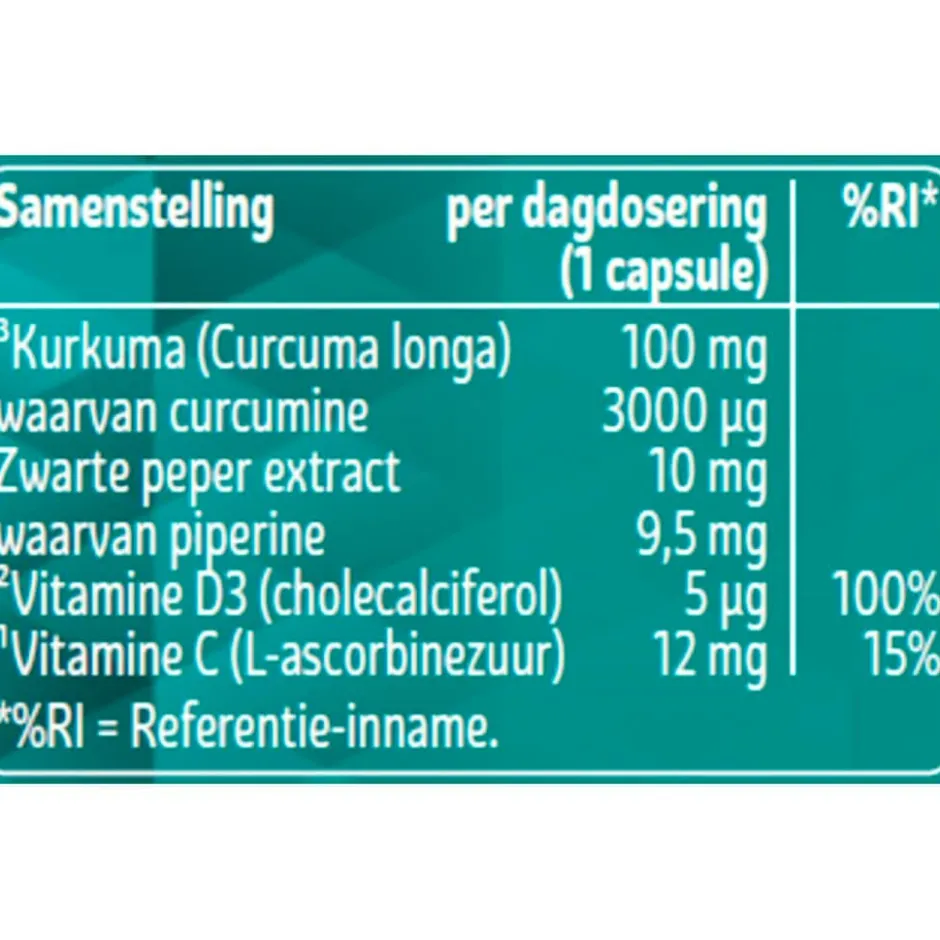 Kruidvat Kurkuma met Zwarte Peper Capsules< Weerstand En Energie