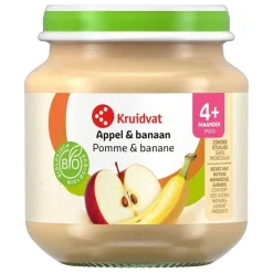 Kruidvat 4+M Bio Appel & Banaan Fruithapje< Fruithapjes