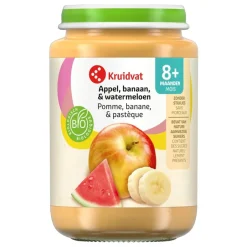 Kruidvat 8+M Bio Appel, Banaan & Watermeloen Fruithapje< Fruithapjes