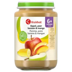 6+M Bio Appel, Peer Banaan & Mango Fruithapje|Kruidvat Outlet