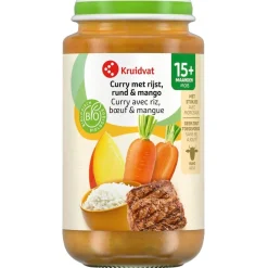 15+M Bio Curry met Rijst, Rund & Mango Maaltijd|Kruidvat