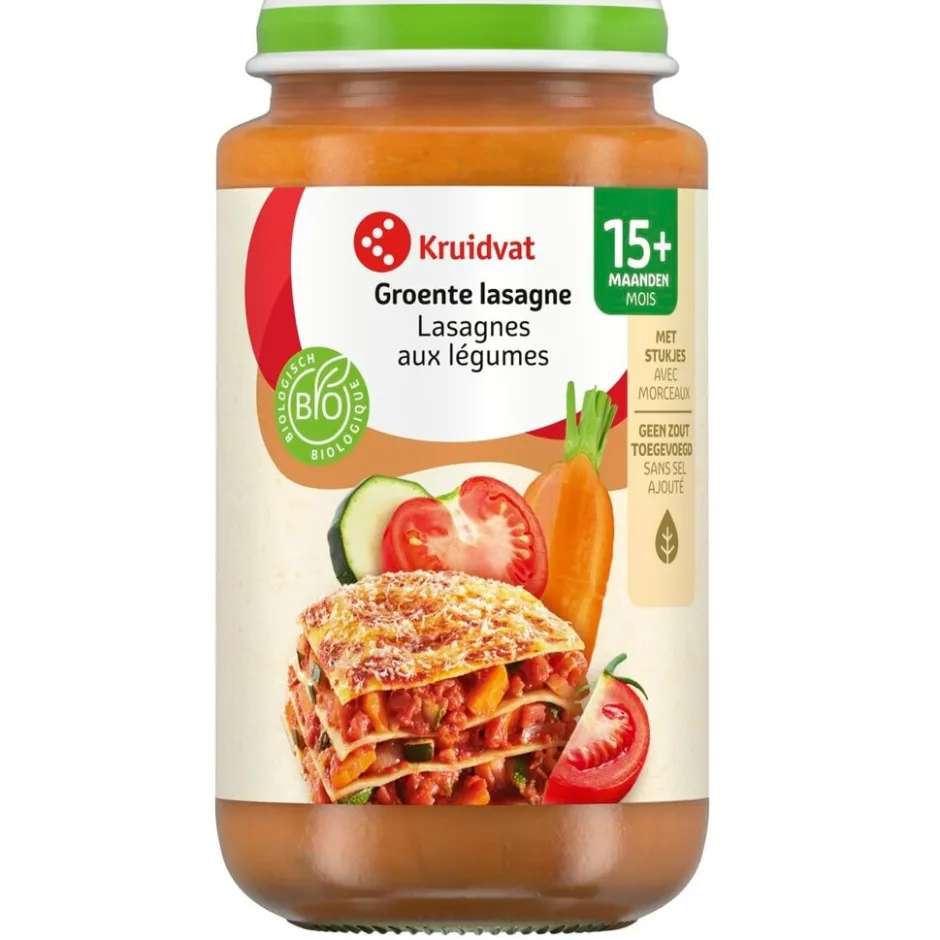 Kruidvat 15+M Bio Groentelasagne Maaltijd< Babymaaltijden