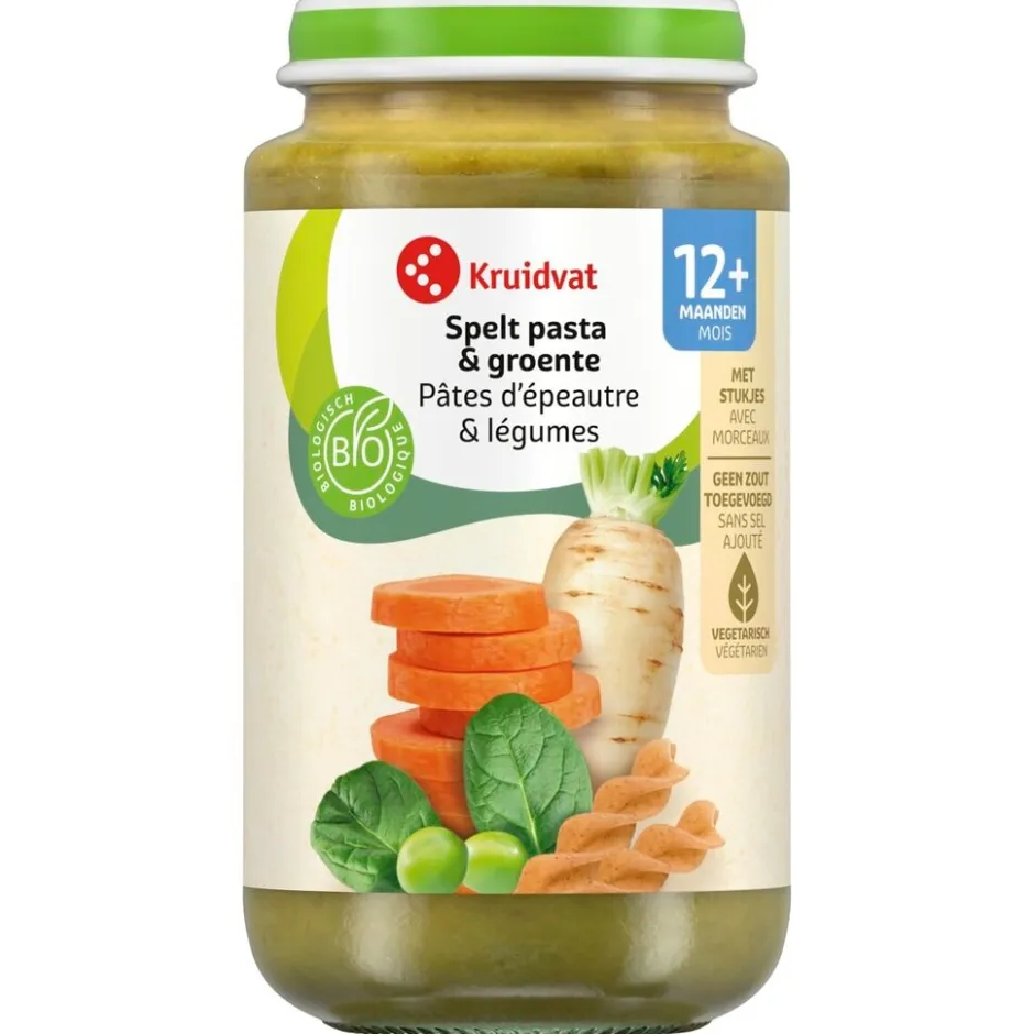 Kruidvat 12+M Bio Speltpasta & Groente Maaltijd< Babymaaltijden