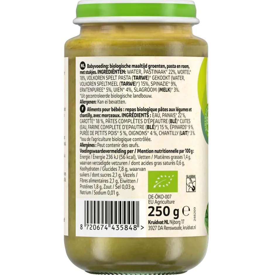 Kruidvat 12+M Bio Speltpasta & Groente Maaltijd< Babymaaltijden