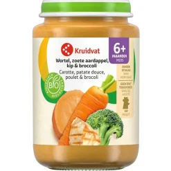 6+M Bio Wortel, Zoete Aardappel, Kip & Broccoli Maaltijd|Kruidvat Sale