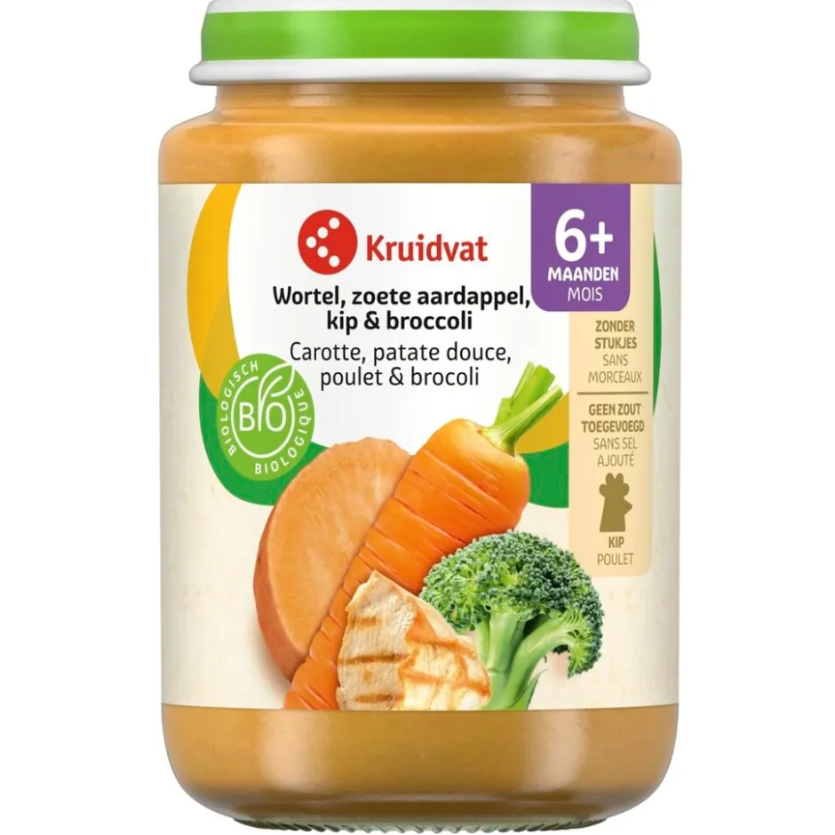 6+M Bio Wortel, Zoete Aardappel, Kip & Broccoli Maaltijd|Kruidvat Sale