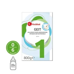 Kruidvat 0-6+M Zuigelingenvoeding op Basis van Geitenmelk< Zuigelingenmelk