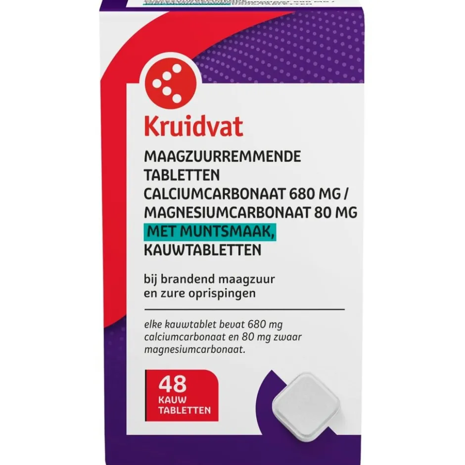 Kruidvat Maagzuurremmende Kauwtabletten< Maag En Darm
