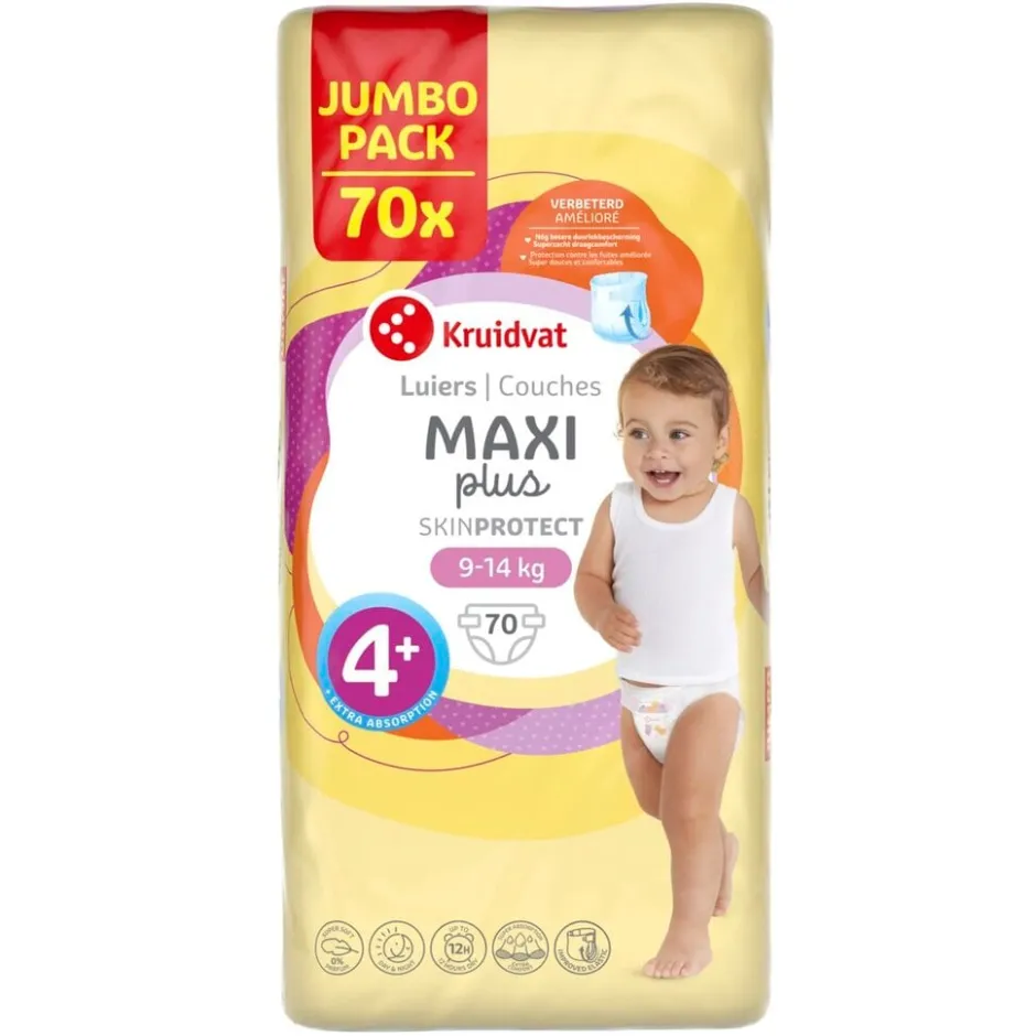 Kruidvat Maxi+ Maat 4+ Luiers Jumbopack< Luiers Maat 4