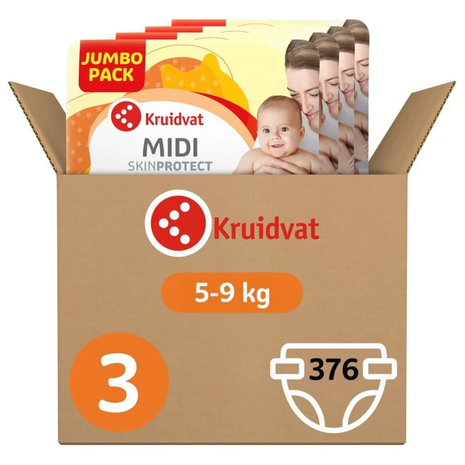Kruidvat Midi Maat 3 Luiers Volumedoos 2 Maanden< Luiers Maat 3