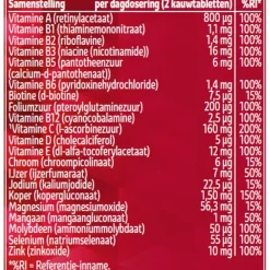 Multi A-Z Kauwtabletten voor Volwassenen|Kruidvat