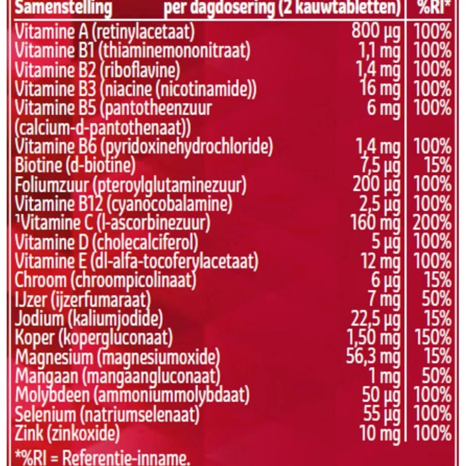 Multi A-Z Kauwtabletten voor Volwassenen|Kruidvat