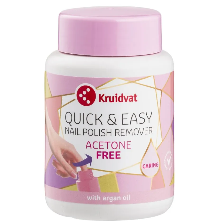 Kruidvat Nail Care Quick & Easy Nagellakremover zonder Aceton< Nagelverzorging