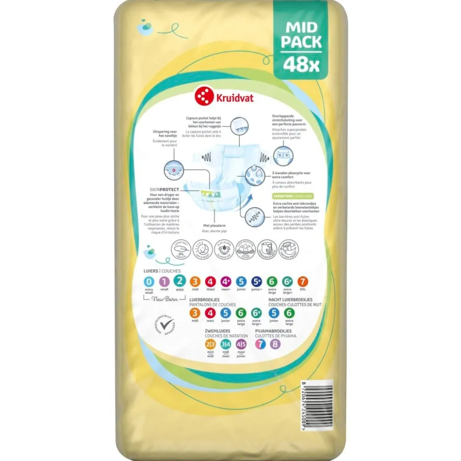Kruidvat NewBorn Mini Maat 2 Luiers Midpack< Luiers Maat 2