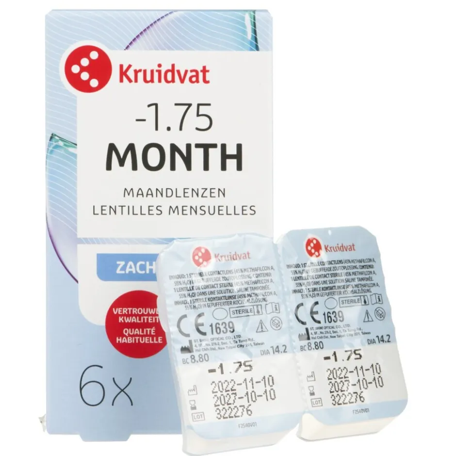 Kruidvat Opticare -1.75 Zachte Maandlenzen< Lenzen
