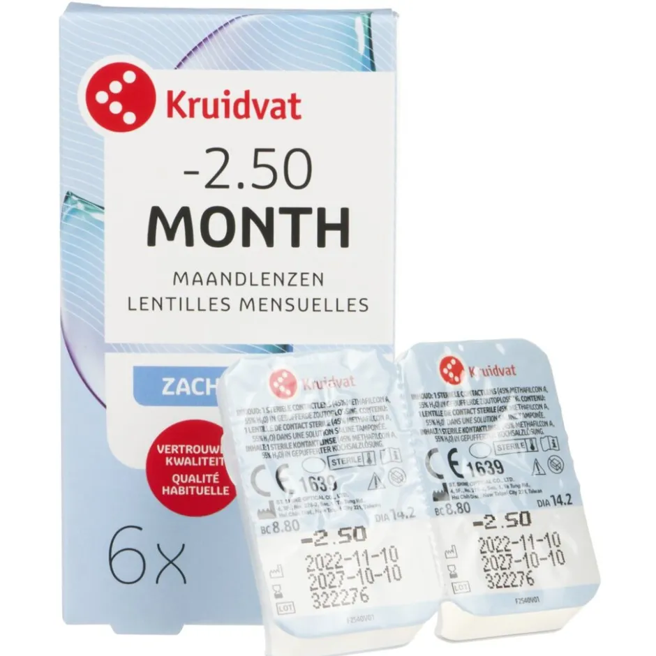 Kruidvat Opticare -2.50 Zachte Maandlenzen< Lenzen
