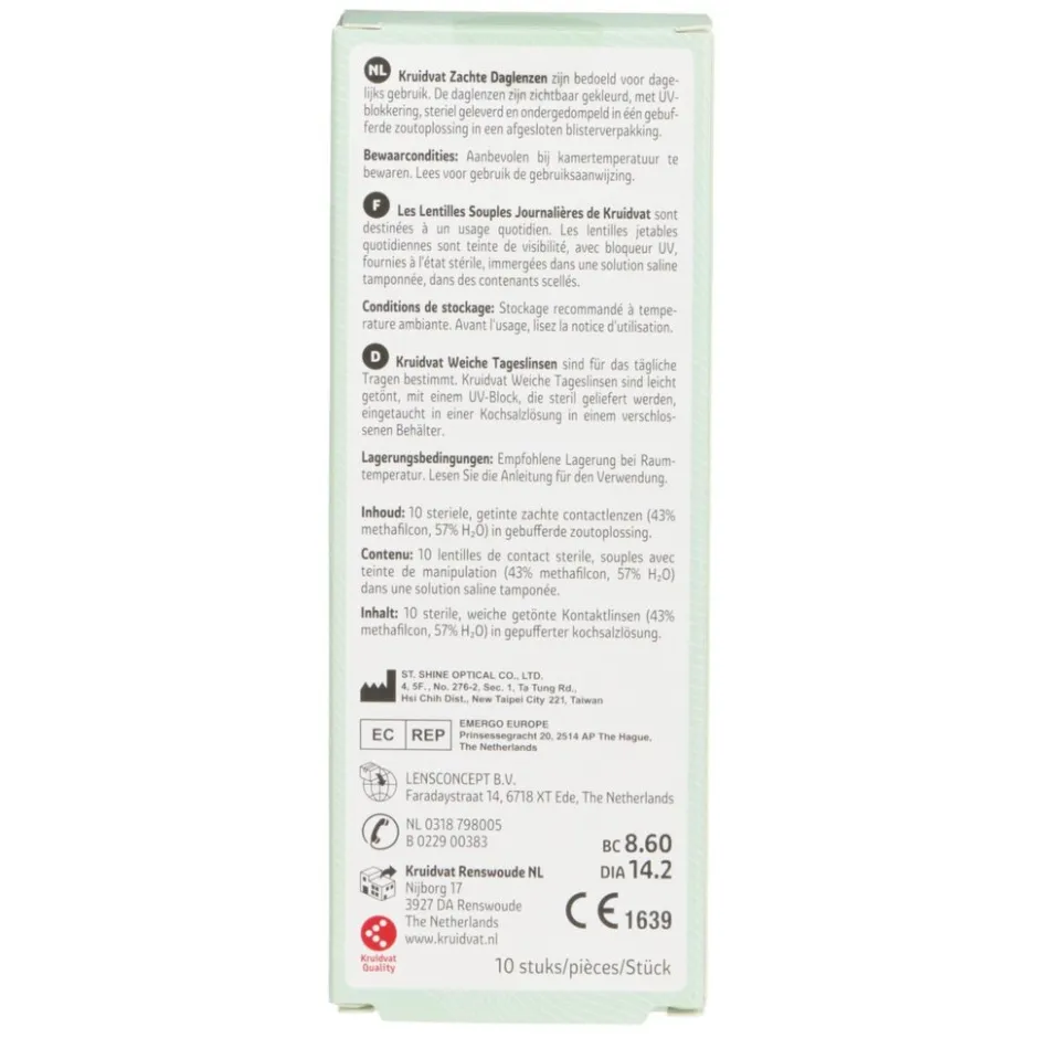 Kruidvat Opticare -4.50 Zachte Daglenzen< Lenzen