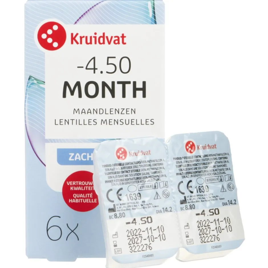 Kruidvat Opticare -4.50 Zachte Maandlenzen< Lenzen