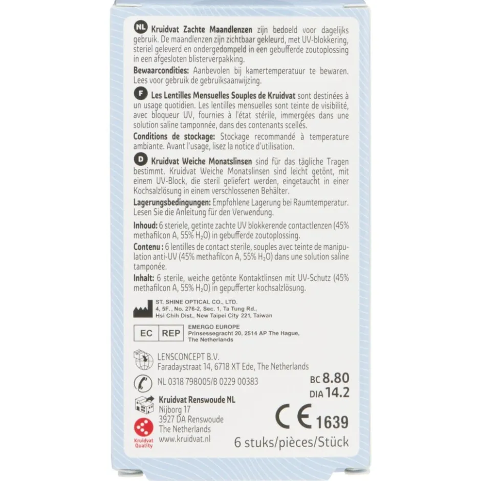 Kruidvat Opticare -4.50 Zachte Maandlenzen< Lenzen