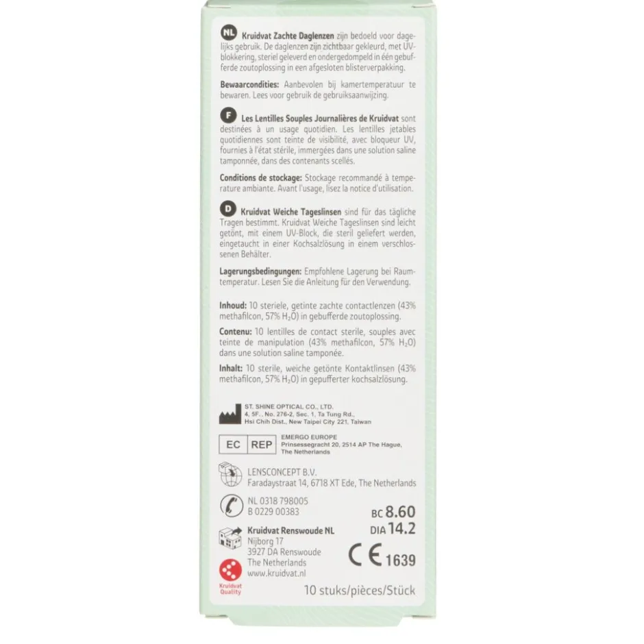 Kruidvat Opticare -5.50 Zachte Daglenzen< Lenzen